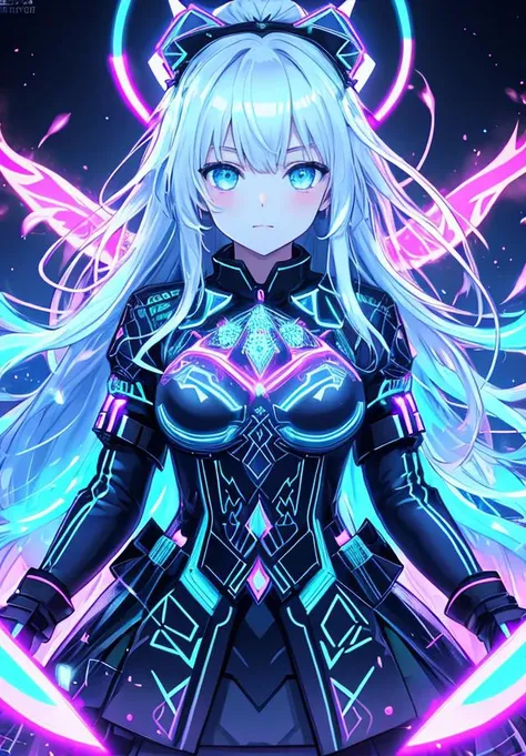 (scandinavian girl:1.2),cute face,long hair,frilly hairstyle,(full),latex dress,torso,body,sfw,8k,ultra-detailed,highres,(best quality, masterpiece:1.2),(deformad neon light:1.3),soft particles of fractal fire,volumetric lighting,focus,colorful,((extreme details)),glow,impossible figures,paradoxical art,paradox,impossible geometry,hypercube,Beautiful Psychedelic Trippy White Intricate Detailed Elaborate,