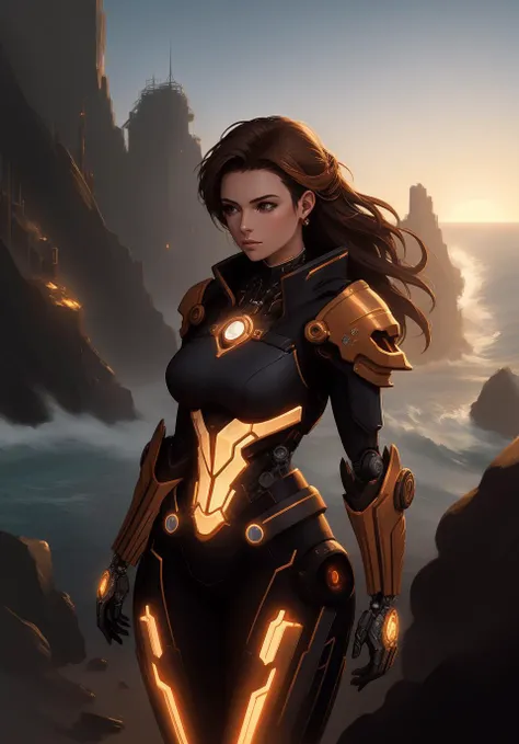 a girl, semi-cyborg, biomechanical arms, medium shot, cinematic
Style-Nebmagic, prt
