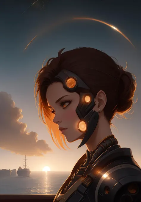 a girl, semi-cyborg, biomechanical arms, medium shot, cinematic
Style-Nebmagic, prt