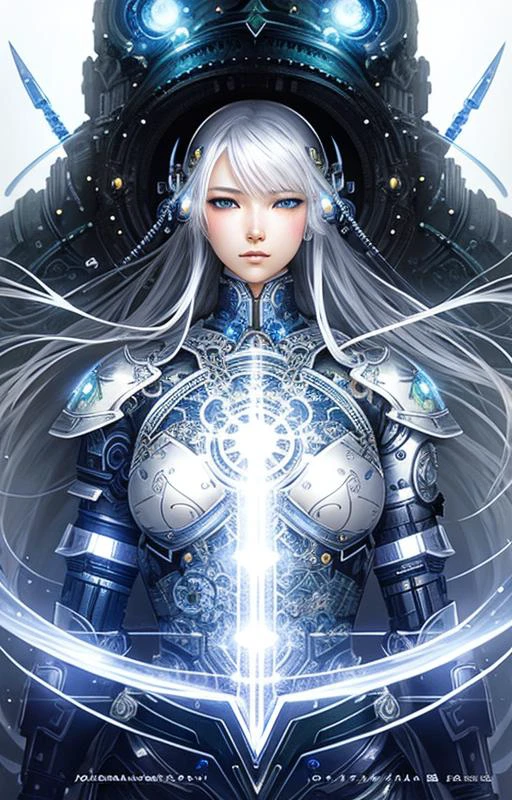 cyborg, white plastic, diffuse lighting, fantasy, intricate, highly detailed
art by Yoshitaka Amano