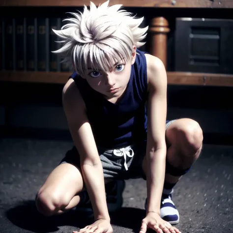 <lora:KilluaZoldyck001:0.7>,
KilluaZoldyck,1boy,
full body,
