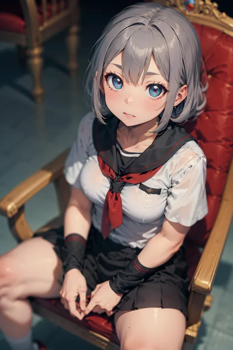 (1man, {wrinkled face,|} old {__race__|} male:1.2), {wise,|frail,|} __eyecolor__ eyes, {white|gray|graying|__hair-color__} hair, __hair-male__,,naval marine military,portrait, character focus, looking up, solo, half shot, detailed background, detailed face, royal monarch, sitting on throne, throne room background, symmetrical composition, sidelighting, cinematic atmosphere, royal crown, <lora:tangbohu-detailer_1.0:0.5> <lora:tangbohu-detailmaker_v2.5:0.5> <lora:tangbohu_blurbg_v2:2>