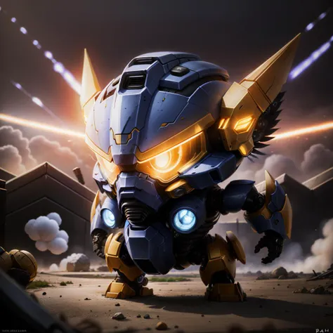 starcraft theme,hd picture,full body,((RAW photo)),((best quality)),(photo-realistic:1.3),angry,helmet,mecha,(masterpiece),cartoon,the background is the battlefield of the explosion,4k,a lot of details,