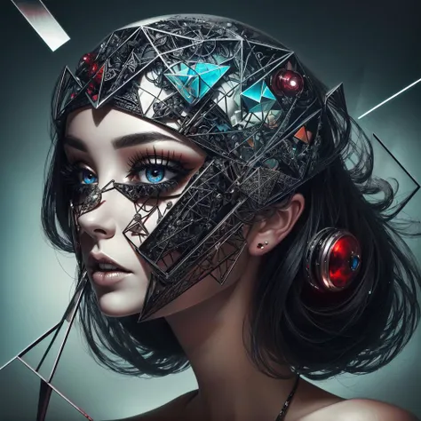 (cult of cthulhu:0.7), (geometric:1.3), (futurism:1.2), impressionist, detailed, 1girl, majestic, breathtaking, (suggestive:1.3),(depressing:1.4), (cute:1.4), (enticing), (irresistible:1.5), (surreal), disturbing, (fascinating:1.3), (magnetic:0.8), (black:1.2), (turqoise:1.1), crimson
