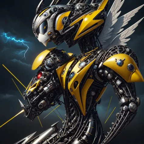 (biomechanical:0.8), (geometric:1.3), (futurism:1.2), impressionist, detailed, beautiful angel, lightning, majestic, breathtaking, (suggestive:1.3),(depressing:1.4), (cute:1.4), (enticing), (irresistible:1.5), (surreal:1.2), disturbing, (fascinating:1.3), (magnetic:0.8), (black:1.2), (yellow:1.1), crimson