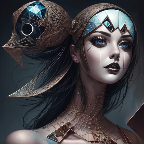 (cult of cthulhu:0.7), (geometric:1.3), (futurism:1.2), impressionist, detailed, 1girl, majestic, breathtaking, (suggestive:1.3),(depressing:1.4), (cute:1.4), (enticing), (irresistible:1.5), (surreal), disturbing, (fascinating:1.3), (magnetic:0.8), (black:1.2), (turqoise:1.1), crimson