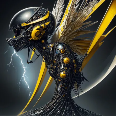 (biomechanical:0.8), (geometric:1.3), (futurism:1.2), impressionist, detailed, beautiful angel, lightning, majestic, breathtaking, (suggestive:1.3),(depressing:1.4), (cute:1.4), (enticing), (irresistible:1.5), (surreal:1.2), disturbing, (fascinating:1.3), (magnetic:0.8), (black:1.2), (yellow:1.1), crimson