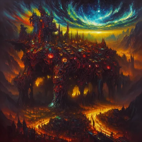 painting \(medium\), (futurism), impressionist, (detailed), (colorful1.2), majestic, breathtaking, (suggestive:1.1),(depressing:1.4), (cute:1.4), disturbing, (fascinating:1.3), crimson, (yellow), (surreal:1.1)