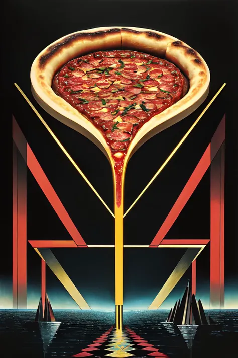 cult of cthulhu, (geometric:1.3), (futurism:1.2), impressionist, detailed, pizza, majestic, breathtaking, (suggestive:1.3),(depressing:1.4), (cute:1.4), (enticing), (irresistible:1.5), (surreal:1.2), disturbing, (fascinating:1.3), (magnetic:0.8), (black:1.2), (yellow:1.1), crimson