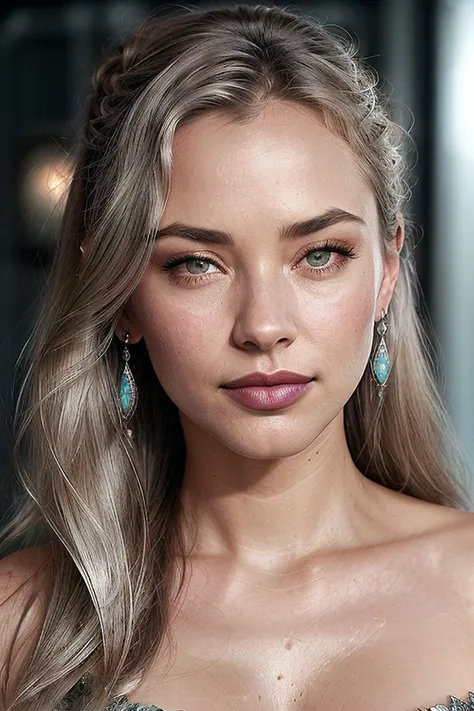 beautiful woman (Koh_KristannaLoken:.99), beautiful hair, ((portrait)), (closeup:1.2), ((from the waist up)), ((( Quantum entanglement suits, Sensation, Average Height, Thin, Diamond-Shaped Face, Olive Skin, Silver Hair, coral Eyes, Wide Nose, Thick Lips, Receding Chin, Shoulder-Length Hair, Wavy Hair, Low Messy Bun, natural breasts, Drop earrings, teal, velvet lipstick, Alien planet with bioluminescent flora ))), ((( Form-fitting liquid metal bodysuits, Luminary, Short, Wide Hips, Diamond-Shaped Face, Dark Skin, Blonde Hair, silver Eyes, Narrow Nose, Thick Lips, Sharp Chin, Long Hair, Straight Hair, Blunt Cut Bangs, augmented breasts, Stud earrings, hot pink, metallic lipstick, Desolate lunar surface ))), natural skin texture, (( exclusive :1.2)), 24mm, 4k textures, soft cinematic light, adobe lightroom, photolab, hdr, intricate, elegant, highly detailed, sharp focus, ((((cinematic look)))), soothing tones, insane details, intricate details, hyperdetailed, low contrast, soft cinematic light, exposure blend, hdr, faded, now, ("I've got a bad feeling about this.":1.1)
