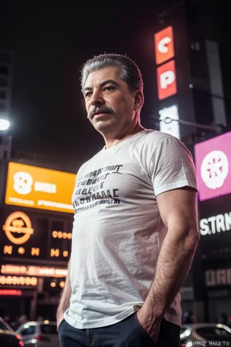 (A medium photo of Joseph Stalin,age up),wearing(white T-shirt),standing in Time Square,(night:1.2),(neon),male focus,upper body,many passerby in background,(masterpiece:1.2) (photorealistic:1.2) (bokeh) (best quality) (detailed skin) (intricate) (8k) (HDR) (cinematic lighting) (sharp focus)
<lora:Joseph_Stalin:0.8:1,1,1,1,1,1,0,1,1,1,1,1,1,1,1,1,1>