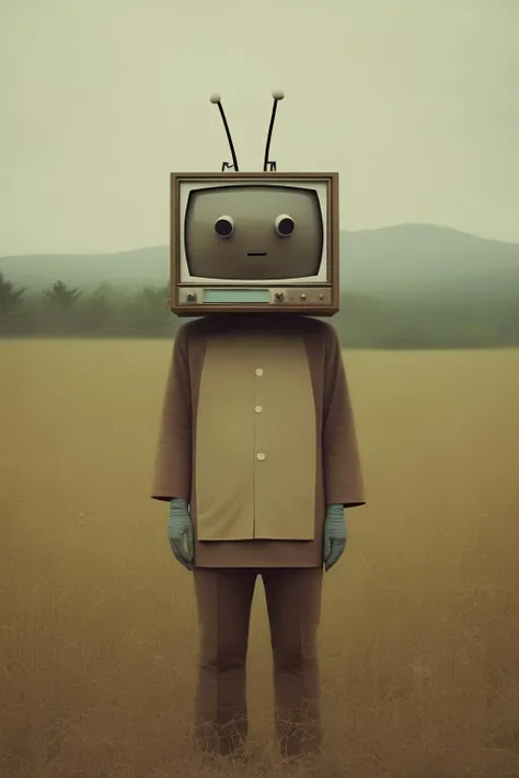 <lora:Christopher Ryan McKenney Style:1>Christopher Ryan McKenney Style - the japanese minimalism retro-television cryptid humanoid