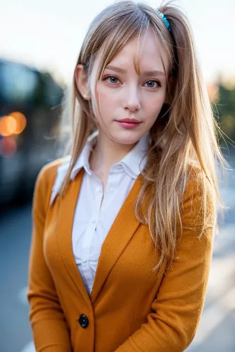 photo of a girl,blonde long hair with side ponytail, wearing business suit, wearing big glasses, standing in the street,makeup,freckles,
best quality, realistic, photorealistic, (intricate details:1.2), (delicate detailed), (cinematic light, best quality Backlights), clear line, sharp focus, realistic face, detailed face
unity 8k wallpaper, ultra high res, (photorealistic:1.4), looking at viewer, <lora:ellaFreyaLora_v10:0.9>