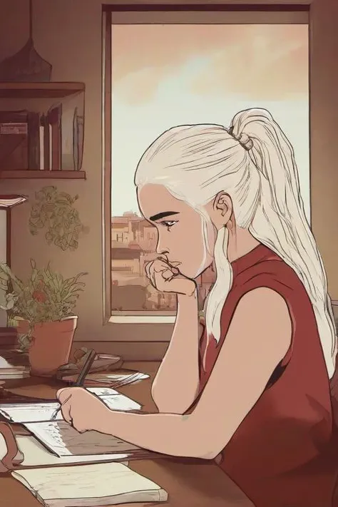 <lora:PE_LofiHipHop:0.8> PELofiHipHop,sitting at desk,
Daenerys Targaryen game of thrones