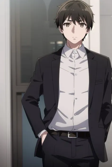 kimihikokimizuka, <lora:kimihiko kimizuka s1-lora-nochekaiser:1>,
kimihiko kimizuka, short hair, brown hair, black hair, (brown eyes:1.5), male focus,
BREAK shirt, jacket, white shirt, collared shirt, belt, pants, black jacket, black pants, formal, suit,
BREAK outdoors,
BREAK looking at viewer, dynamic pose, cowboy shot,
BREAK <lyco:GoodHands-beta2:1>, (masterpiece:1.2), best quality, high resolution, unity 8k wallpaper, (illustration:0.8), (beautiful detailed eyes:1.6), extremely detailed face, perfect lighting, extremely detailed CG, (perfect hands, perfect anatomy),