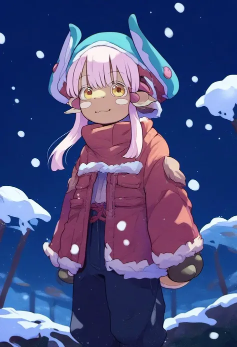 source_cartoon, rating_safe, <lora:YellowgerbilSDXL_pony:0.8> yellowgerbil, 1girl, solo, nanachi from made in abyss, on a field of snow, score_9, score_8_up, score_7_up, score_6_up, score_5_up, score_4_up