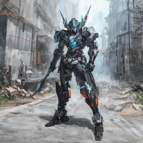 ((masterpiece)), a (((robot))) with sleek and menacing design, glowing eyes, full body, highly detailed
<lora:epiNoiseoffset_v2:1>