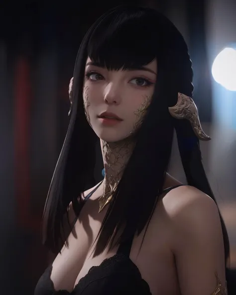 masterpiece, 8k, perfect ligthing, adult, female, looking at viewer, cinematic lighting, <loraYugiri:0.8> aura, close-up, upper body, bangs,