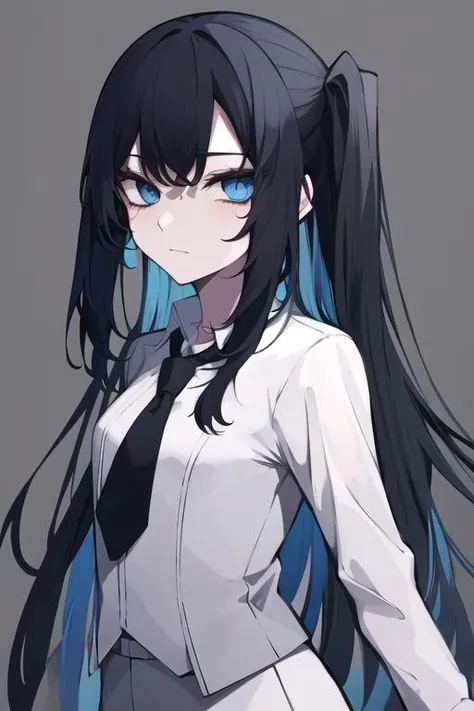 <lora:Ado:1:1:lbw=INALL>, Ado, blue eyes, black hair, suit, white shirt, black pants, expressionless, necktie, flower on tie, looking at viewer,
standing, upper body, small breasts, <lora:Orihara_style_lora:1:1:lbw=OUTALL>,
BREAK
(high quality:1.1), (high resolution:1.1), 4k, (simple background, grey background,:1.2),<lora:NoiseOffset_v2:1.0>
