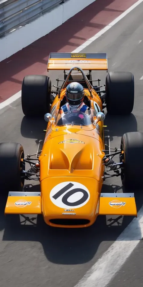 from above, m14a, ultra detailed f1 livery and car's bodywork, 8k uhd, high quality, drving through an giant hamburger outside a Mc Donald's, early morning on a summer day, sunrise, 4k, glimpses of light, vibrant color<lora:m14a_SDXL-LoRA-v02-000010:0.8>