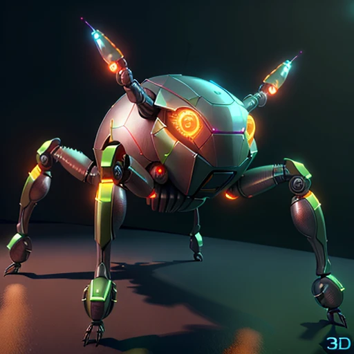 Sci-fi,  robot spider, 3d object, high quality, super detail,  3d object, high quality, super detailed, 4k, concept art