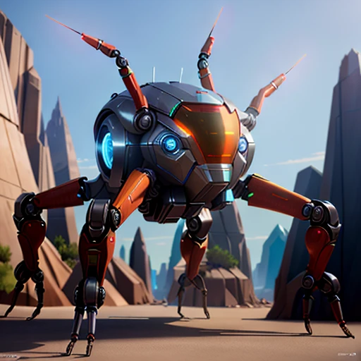 Sci-fi, robot spider, 3d object, high quality, super detail, 3d object, high quality, super detailed, 4k, concept art