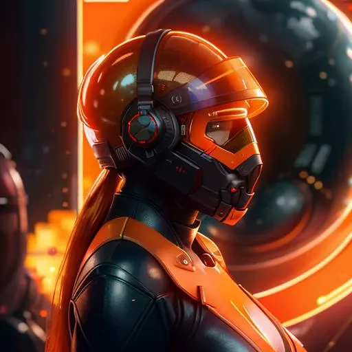 rear angle, Highly detailed RAW color Photo, Rear Angle, Full Body, of (female space soldier, wearing orange and white space suit, helmet, tined face shield, rebreather), outdoors, (neon lights:1.2) (looking up at advanced alien structure, on alien planet), (sci-fi), (mountains:1.1), (lush green vegetation), (two moons in sky:0.8), (highly detailed, hyperdetailed, intricate), ((DAY TIME)), (lens flare:0.7), (bloom:0.7), particle effects, raytracing, cinematic lighting, shallow depth of field, photographed on a Sony a9 II, 50mm wide angle lens, sharp focus, cinematic film still from Gravity 2013, from behind, <lora:abstractor_yiu_v10:0.5>