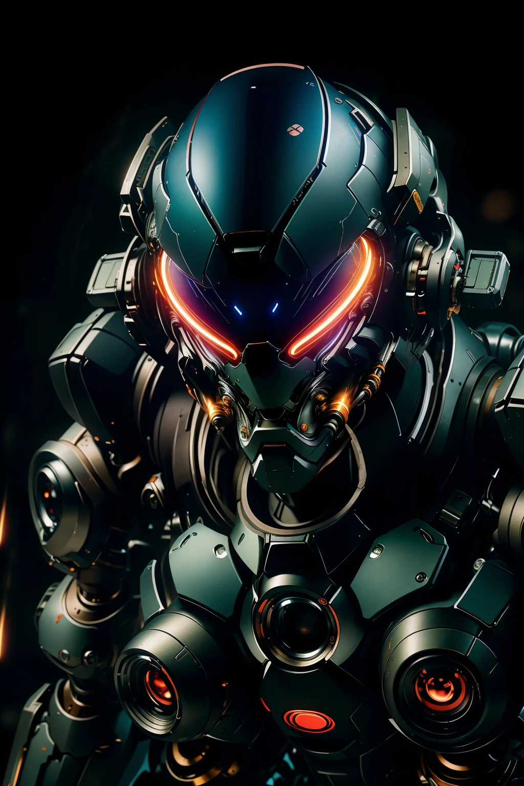 close up shot of a robort, intense looking, glowing eyes, stainless steel armor, battle stance , dashing, sci-fi,
glowing energy fields , scratched, high key light, neon lights,
(high contrast, best shadow)
photo, masterpiece, best quality, ultra high res, (photorealistic:1.4),, high resolution, detailed, raw photo , kodak portra 400 camera ,f1.6 lens, rich colors <lora:FINAL Robort:1>