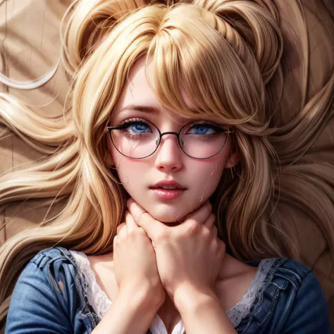 (detailed eyes:1.3), Beautiful Lighting, (1girl:blue  eyes, blonde hair, absurdly long hair, hair between eyes), (real skin), <lora:l - L| :1>, <lora:y:1>,  (outdoors, alley:1.2), 
 <lora:strangling:1>, 1girl, glasses, rolling eyes, strangling, asphyxiation, drooling, tearing up, spoken heart, on back