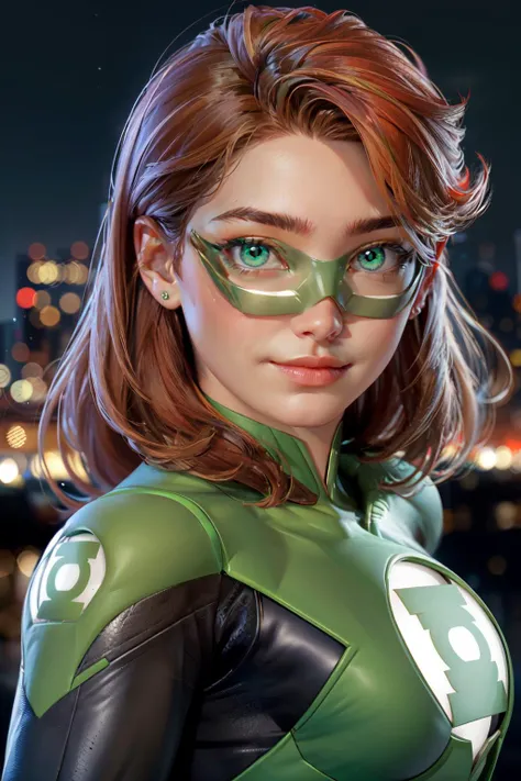 green lantern, portrait, (((1girl))), beautiful green mask, <lora:HalJordan:1>, <lora:3DMM_V12:1>