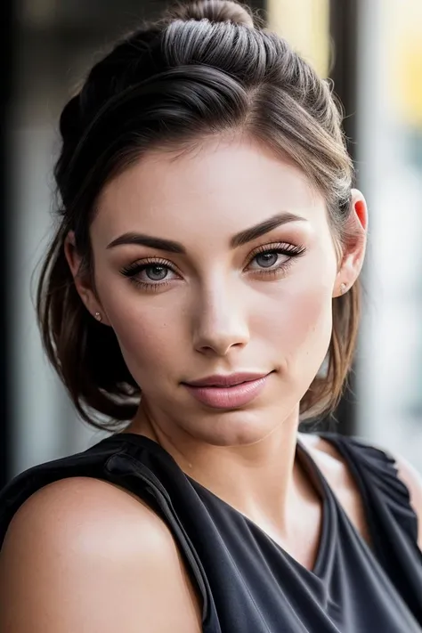 photo of beautiful (lexx1steele-130:0.99), a woman in a (gas station:1.1), perfect hair, hair upsweep updo, wearing (mini dress:1.2), modelshoot style, (extremely detailed CG unity 8k wallpaper), professional majestic (photography by irving penn:1.1), (Kodak PIXPRO AZ401 16MP Digital Camera), 24mm, exposure blend, hdr, faded, extremely intricate, High Detail, Sharp focus, dramatic, soft cinematic light, (looking at viewer), (detailed pupils), cute smile, 24mm, 4k textures, soft cinematic light, adobe lightroom, photolab, elegant, ((((cinematic look)))), soothing tones, insane details, hyperdetailed, low contrast, (waist)