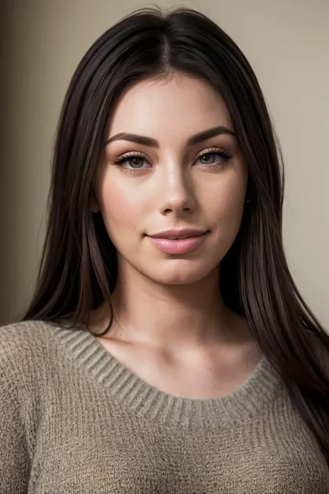 photo of beautiful (lexx1steele-130:0.99), a woman in a (hotel:1.1), perfect hair, wearing (sweater), modelshoot style, (extremely detailed CG unity 8k wallpaper), professional majestic (photography by alfred stieglitz:1.1), (Nikon D850 DSLR Camera), 24mm, exposure blend, hdr, faded, extremely intricate, High Detail, Sharp focus, dramatic, soft cinematic light, ((looking at viewer)), (detailed pupils), cute smile, 24mm, 4k textures, soft cinematic light, adobe lightroom, photolab, elegant, ((((cinematic look)))), soothing tones, insane details, hyperdetailed, low contrast, (closeup portrait), (perfect eyes)