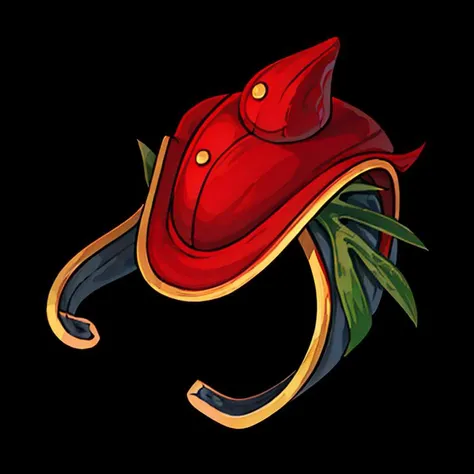 2dicon of red hat, particles, fantasy <lora:sxz-2dicon:0.7>