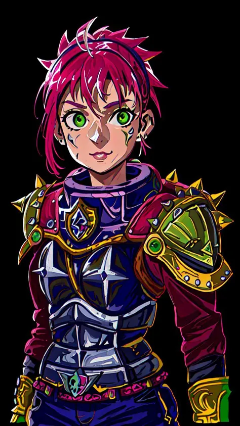 masterpiece, best quality,
vivid colors,
1girl, (solo)
(45 years old, 45y.o, older adult)
pink hair,
green eyes
spiky hair
<lora:edgWar40KAdeptaSororitas:0.7> EDGADEPTA ,WEARING EDGADEPTA,POWER ARMOR,SHOULDER ARMOR,SKULL EMBLEM
office
" "
<lora:sxz-2dicon:0.8> 2dicon of, 2dicon portrait of