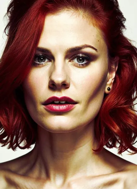 close up portrait of sks woman , by Flora Borsi, style by Flora Borsi, bold, bright colours, ((Flora Borsi)), by Annie Leibovitz, <lora:locon_annapaquin_v1_from_v1_64_32:1>