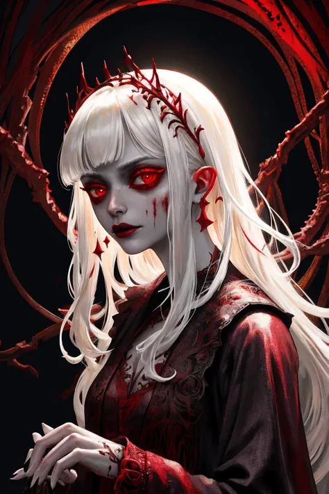 a pale lithe vampire walking in the woods. moonlight. ballgown. blood red. <lora:realistic_quality-realistic_quality_leco_-_v1.0:0.7>. detailed skin, skin pores. overalldetail-detail_++_-_overall_detail, intricate details, highly detailed, intricate eyes, detailed skin, intricate hair, realistic, skin pores