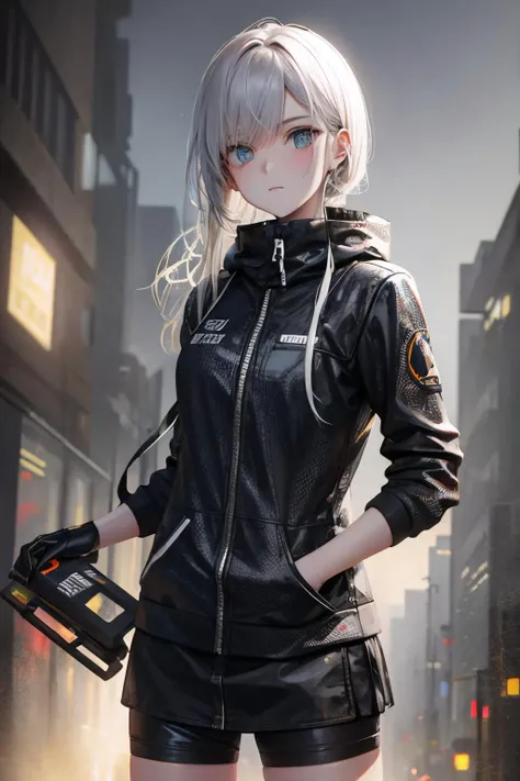 fit female bike courier. post-apocalyptic, william gibson mileu, ruined city backdrop., <lora:realistic_quality-realistic_quality_leco_-_v1.0:0.7>, <lora:hipoly_3dcg_v7-epoch:0.3>