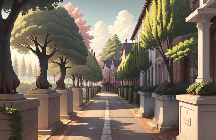 A beautiful tree lined street