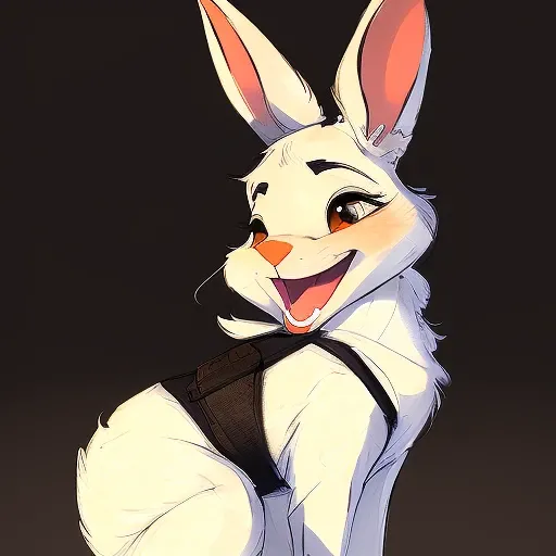 samdoesarts a happy cute rabbit