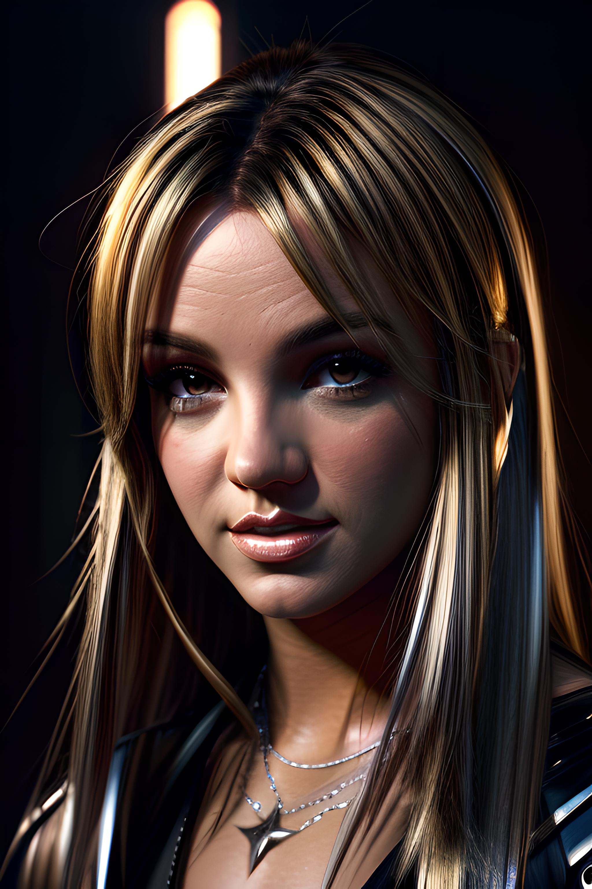 A close up of a woman with long hair and a necklace - SeaArt AI