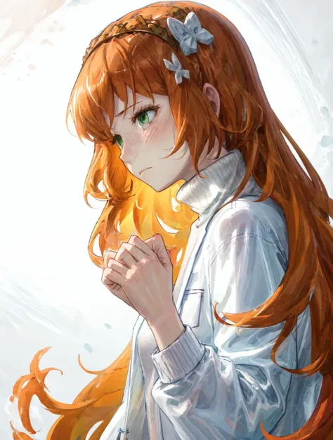 (best quality):2 (masterpiece):2, A psychedelic world spreads out below, ishmael_limbus,  <lora:ishmaellimbus:1>, 1girl, solo, long hair, wearing black turtleneck sweater and lab coat, <lora:add_detail:0.2>, illustration, from side, hands reaching up, dim light, lab room background,  <lora:try2:0.3>, <lora:Pixel Sorting v1:0.3>,  <lora:LiquidClothesV1:0.4>, dripping, frown