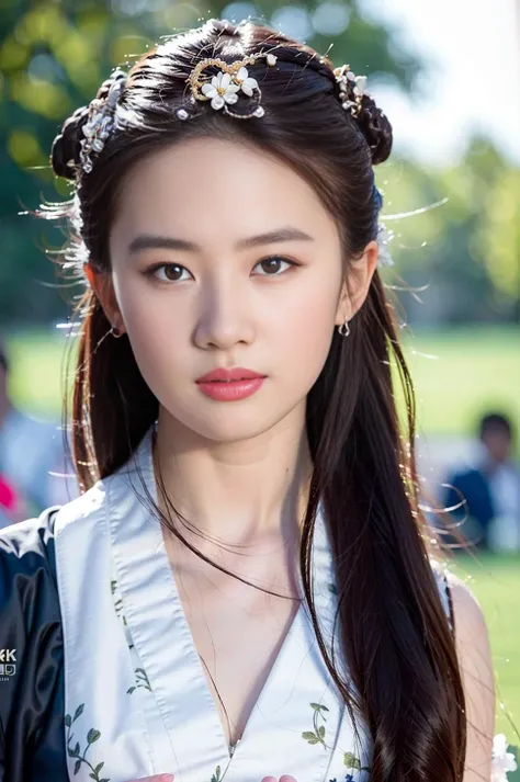 high resolution,(8k, best quality, masterpiece:1.2), (realistic, photo-realistic:1.2),the whole body,detailed face,(delicate texture, pattern, hanfu),<lora:taiwanDollLikeness_v10:0.15>, <lora:liuyifei_10:0.8>, face of liuyifei,<lora:koreanDollLikeness_v10:0.08>