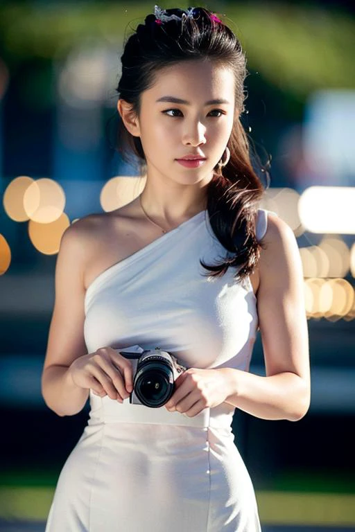 (8k, RAW photo, best quality, masterpiece:1.2),(realistic, photo-realistic:1.37), ((best quality)), ultra high res,extremely detailed CG unity 8k wallpaper, physically-based rendering,cinematic lighting,full body, (bokeh:1.4), (((1girl))), shapely, (slim waist), ((puffy eyes)) ,(black hair), ((pubic hair)),top-down_bottom-up,(oval face),wide shoulder, intricate lace hair ornament, (bule china dress), <lora:taiwandoll:0.15> ,<lora:liuyifei_10:0.8>,face of liuyifei,<lora:koreanDollLikeness_v10:0.08>