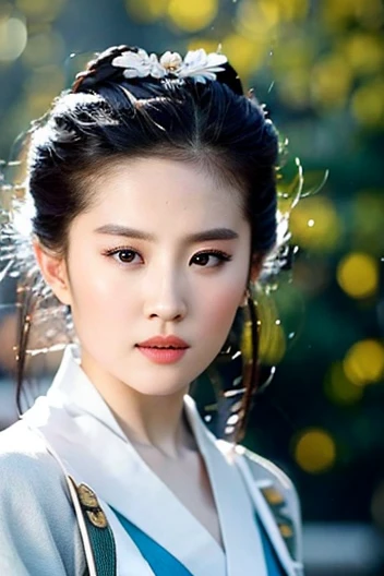 high resolution,(8k, best quality, masterpiece:1.2), (realistic, photo-realistic:1.2),the whole body,detailed face,(delicate texture, pattern, hanfu),<lora:liuyifei_10:0.95>,