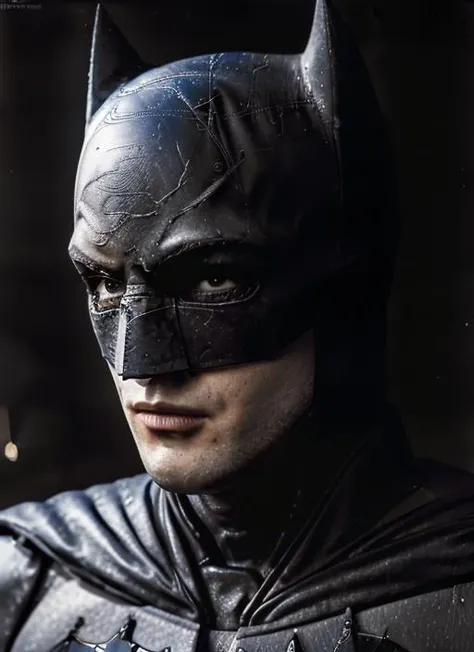 (<lora:MarlonBrando:1>) ,a Portrait photo of (mb1) man with short hair, rugged face, Detailed face, (perfect eyes), (highly detailed skin:1.1), perfect body, wearing a ((batman costume)), Modelshoot style, Professional Photography, soft lighting, PHOTOREALISTIC, Realistic, standing in a dark studio background, blurred background, volumetric fog,. RAW, analog style, sharp focus, 8k, HD, DSLR, high quality, Fujifilm XT3, film grain, award winning, masterpiece, Battinson
<lora:Battinson:.5>