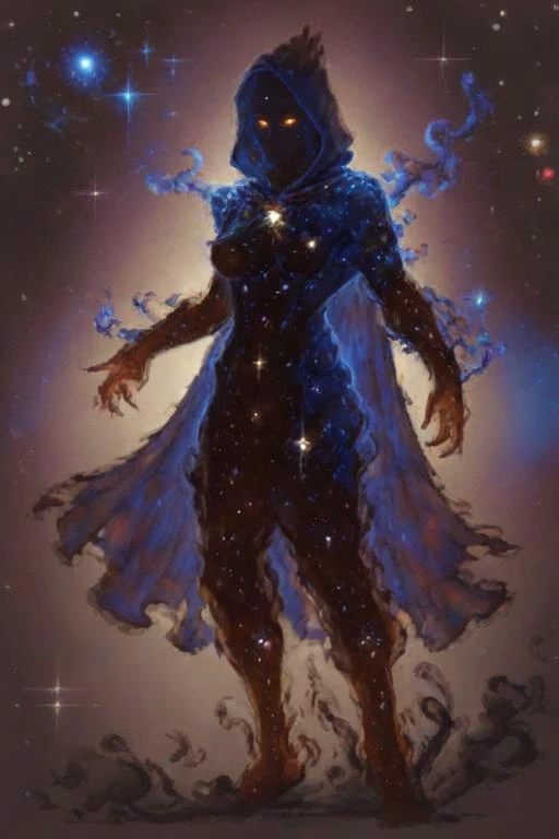 ethereal fantasy concept art of zPDXLxxx,score_9,score_8_up,score_7_up,score_6_up,score_5_up,score_4_up,rating_explicit,
<lora:Turbo_XL:1>,
1girl,cloak,hood,mystery aura,void energy,
<lora:High_Spren:1>,high spren,silhouette,glowing,fantasy,star (sky),glowing eyes,star (symbol),sparkle,space,dark,<lora:add-detail-xl:3>, . magnificent, celestial, ethereal, painterly, epic, majestic, magical, fantasy art, cover art, dreamy