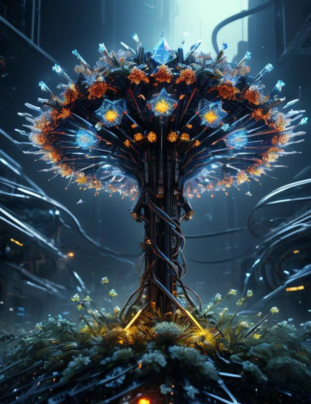 ((best quality)), ((masterpiece)), ((realistic,digital art)), (hyper detailed),DonMM4ch1n3W0rld Medium-sized Widget, Height-adjustable,Safety Symbols,Plug-and-Play, Floral, Crystalline, , octane rendering, raytracing, volumetric lighting, Backlit,Rim Lighting, 8K, HDR, <lora:Machine_World_SD15_version-000009:1>