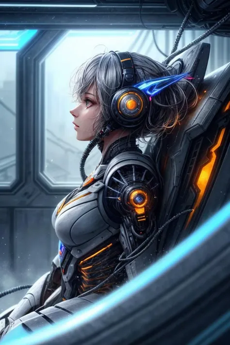 In a futuristic spaceship, a beautiful girl whose body is a perfect combination of human flesh and machinery, the pinnacle of future nano-mechanical biotechnology, is the pinnacle of futuristic technology nanobiotechnology, profile-shot,upper-body-shot,
(masterpiece),(best quality),(HDR),8k resolution,details, detailed background, natural Soft lighting,(vibrant colors:1.5),epiCRealism,dreamwave,aesthetic,(stationary restraints:1.3),DonMM4ch1n3W0rld ,scifi, tech, futuristic, futurism,
(Static restraining device,Static Restraint:1.5), inside biomechanical chamber intricate biomechanical detail,
<lora:add_detail:1> <lora:Biomechanicals_v2_lora1500:0.01> <lora:epiCRealismHelper:0.8> <lora:SexMachine1:1><lora:Machine_World_SD15_version:0.2>