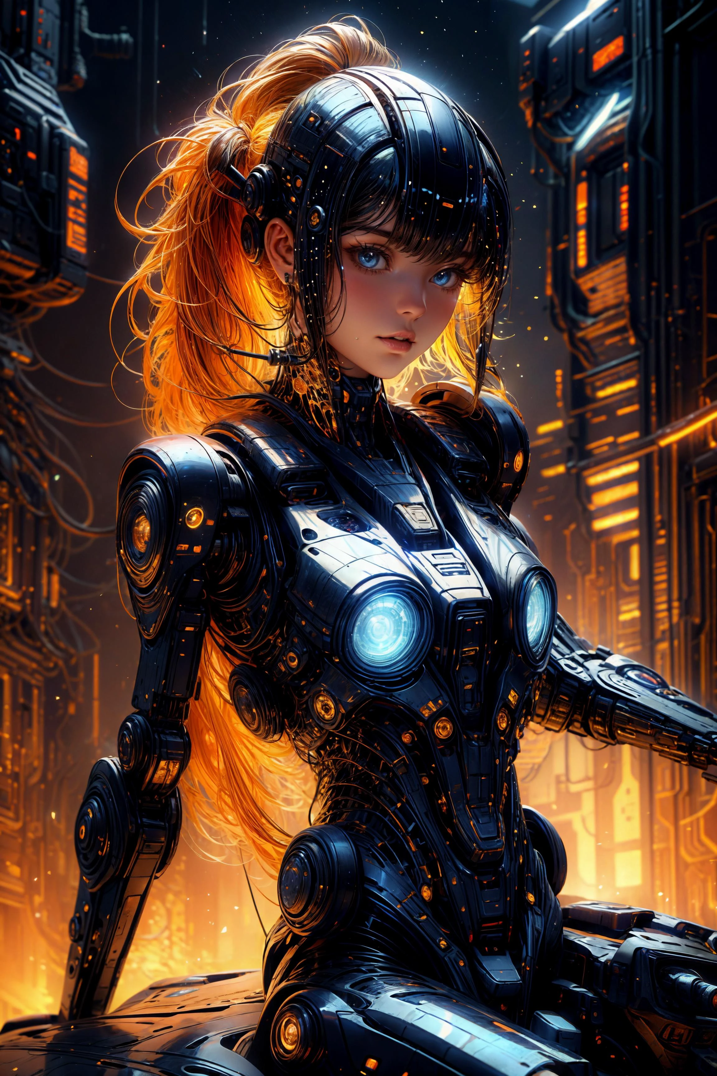 (masterpiece:1.1), (best quality:1.1), (intricate:1.1), (flat colors:1.2), BREAK,
(cyberpunk:1.0), (dated:1.1), BREAK,
(solo:1.2), (upper body:1.0), (1girl:1.1), (ponytail:1.0), (looking at viewer:1.1), (dynamic angle:1.0), (sitting:1.0), (DonMM4ch1n3W0rld:1.1), <lora:Machine_World_SD15_version-000009:0.9>