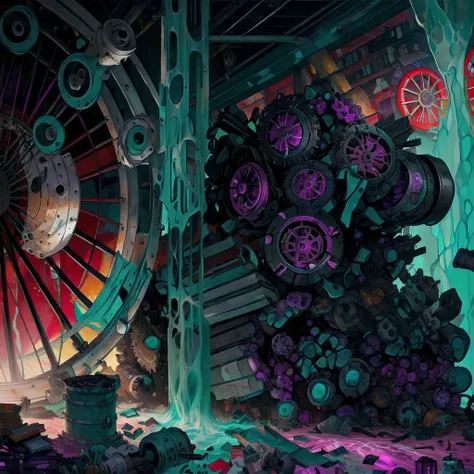 galaxy, cosmos, (acrylicpourpainting), (white), (black), (cyan), (magenta), (ferris wheel:1.3), Clutter-Home, Clutter-Mechanical. (masterpiece:1.2) (photorealistic:1.2) (bokeh) (best quality) (intricate details) (8k) (sharp focus) <lora:AcrylicPourPainting:1.5>
